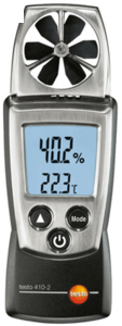 Testo 410 (0560 4101), арт. 0560 4102, модиф.Testo 410-2 (0560 4102), T=(-10…50)°С, V=(0,4…20)м/с, датчик: крыльчатка, точка росы; температура влажного термометра A97462
