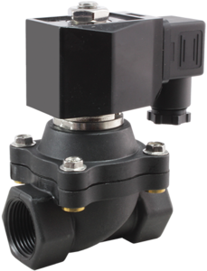 AR-2W51-20, НЗ, Ду=20мм, Присоед.3/4",Пластик BMC, Уплотн.: NBR, Р=(0…0,7)МПа, Т=(-5…80)°С, Kv=6,5м3/ч, Катушка: AS01, ~220В, 117х94х57мм, 500г.