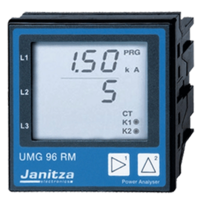 UMG 96RM (52.22.035) Iизм: ../5AА, кл.0,2%, Uизм:~0…277/~0…480В, фаз:1,2,3,4, F:(45...65)Гц, Экран-монохром, вшг: 96x96x49мм, Uпит.:~20...250 В/=20...300 ВВ, выход: RS-485, гармоники до 40 A40826