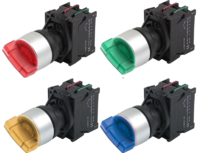 AR-LA800E-BLSM255, С подсветкой, Желтый, ~660В, 10А, НО, 2 положения, подключение: винтовые клеммы A20845