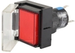AR-SD16-11CFDFG, цвет:зеленая, 1НО+1НЗ, ~3A, 250В, Монт.отв.=16мм, р-р 24x26мм, подключение: контакты под пайку, квадратная, с подсветкой, с защитной крышкой, лампа ?24В A77755