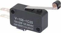 V-156-1C25, 0,01…1000 мм/с, част.: 600/60 опер/мин., Т=(-25…+80)°C, Влаж.=95%RH, Износ.: 5 000 000 / 100 000раз, IP40, Ролик, на нажатие, Мощн.: 15А ~250В/0,6A =125В/0,3A =250В , вшг: 18,8x10,3x44мм., вес: 7г. A41935
