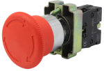 AR-XB2-BS542, цвет:красная, 1НЗ, ~10A, 400В, Монт.отв.=22мм, р-р ?40мм, подключение: винтовые клеммы, грибок с фиксац.и возвратом поворотом в сборе,?40 D12710
