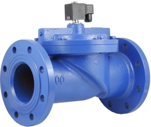 AR-YCD21-80F, НЗ, Ду=80мм, Присоед.F 3",Чугун, Уплотн.: EPDM, Р=(0,03…1)МПа, Т=(-10…120)°С, Kv=85м3/ч, Катушка: S21H, ~220В, вшг:280x265x200мм, 21100г. D11282