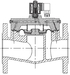 AR-YCD21-80F, НЗ, Ду=80мм, Присоед.F 3",Чугун, Уплотн.: EPDM, Р=(0,03…1)МПа, Т=(-10…120)°С, Kv=85м3/ч, Катушка: S21H, ~220В, вшг:280x265x200мм, 21100г. D11282