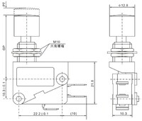AVAQ  Кнопка на нажатие, Мощн.: ~5A, 250В, ресурс 10000000/500000раз,  A30050