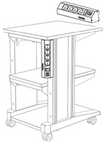 ГМ-ЭПАм-ПС, Панель электромонтажная малая для подкатного стола серии Гамма