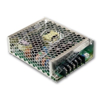 HRP-75-24 AC-DC, 75Вт, ККМ, вход 85...264В AC 47...63Гц/127...370В DC, выход 24В (рег. 21...28.8В)/3.2А, изоляция 3000В AC, в кожухе 129х98х38мм, -20...+70°С
