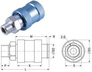 КП-С-8, Назначение: скользящий клапан, Резьба=G1/4", P=(0,15…1,0)Мпа, T=(5…60)°C A87892