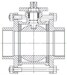 КПР-3-025-GSP-1,6, Ду=25мм T=(-20…150)°С, Pраб.=1,6МПа, Нерж.сталь, Уплотн.:PTFE, посадочный размер привода 11х11 мм, присоед.G1", Kv=69м3/ч, кран шаровый, вшг: 94x87x60мм, вес: 1062г. D03204
