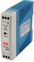 MDR-20-12 AC-DC, 20Вт, вход 85…264V AC, 47…63Гц /120…370В DC, выход 12В/0…1,67A, рег. вых=±10%Uном,  изоляция 3000В AC, в кожухе на DIN-рейку 22,5х90х100мм, -20…+70°С 