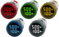 Omix R30-AV-R Iизм: 0…100А, Uизм:50…500В, кл.1,5%, фаз:1, Экран-2 СД*3р, Uпит.:50…500В, красный; трансформатор тока в комплекте D10721