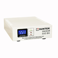 Стабилизатор напряжения SUNTEK   ЭМ    550 ВА,    Premium 120-285В, 3 года гарантии