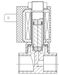 AR-YCL41302, 2/2 бистабильный, Ду=3мм, Присоед.1/4",Латунь, Уплотн.: Viton, Р=(0…0,8)МПа, Т=(-10…120)°С, Kv=0,26м3/ч, Катушка: L21H, =24В, вшг:74х25х62мм, 169г. D11093